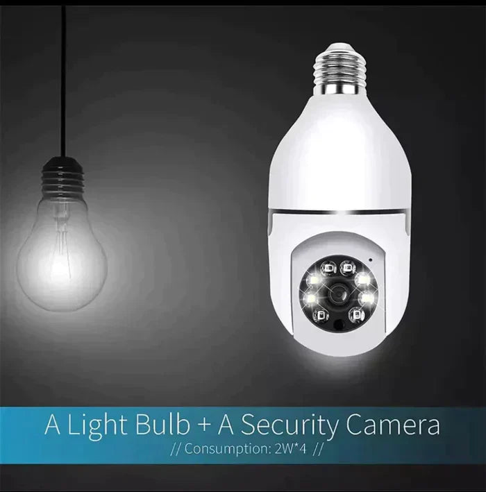 Get Parcel™ Wireless Bulb Security Camera 360°Rotational View