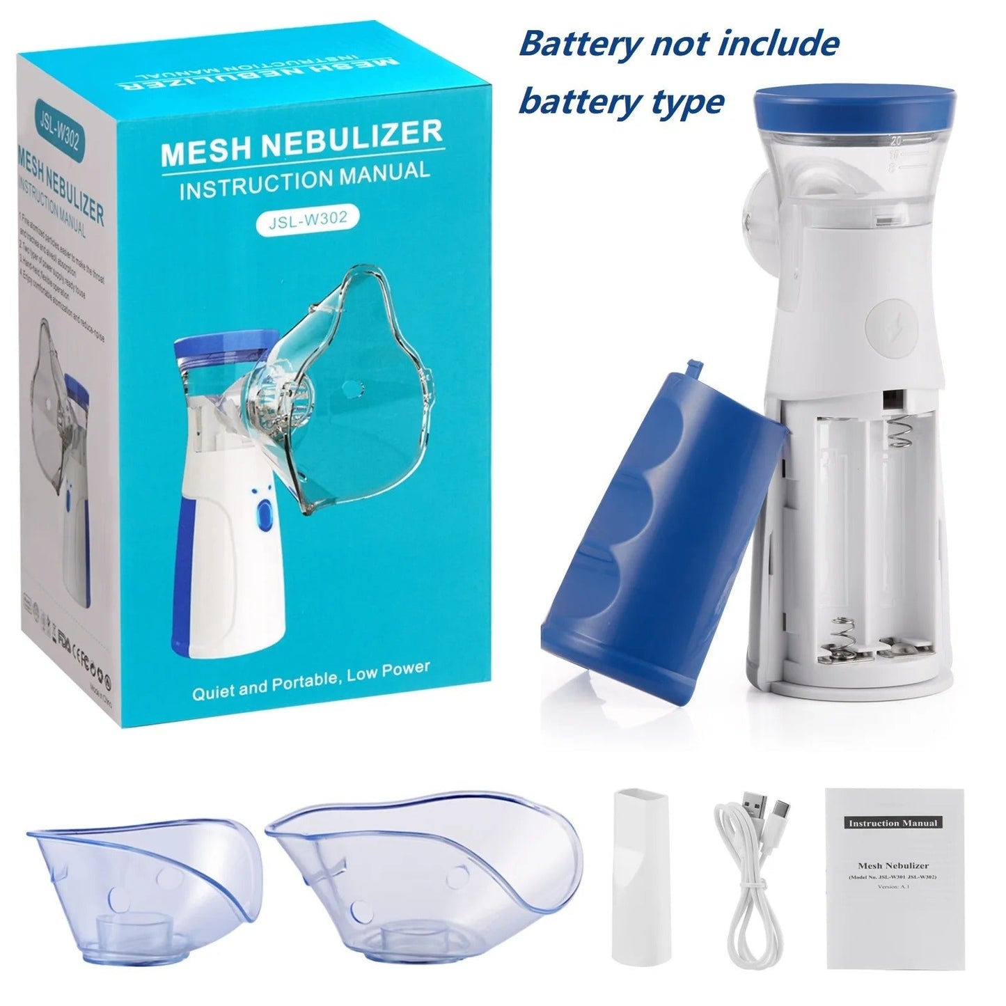 Silent Mesh Nebulizer Handheld Asthma Ultrasonic Inhaler Atomizer For Adults Children Health Care Mini Healthy Humidifie