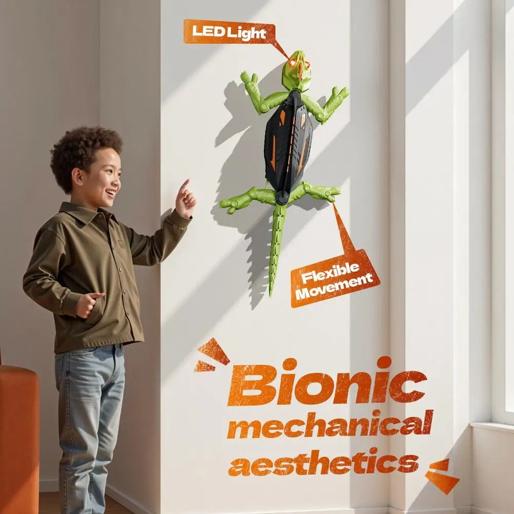 Electric Remote Control Wall Climbing Toy Lizard