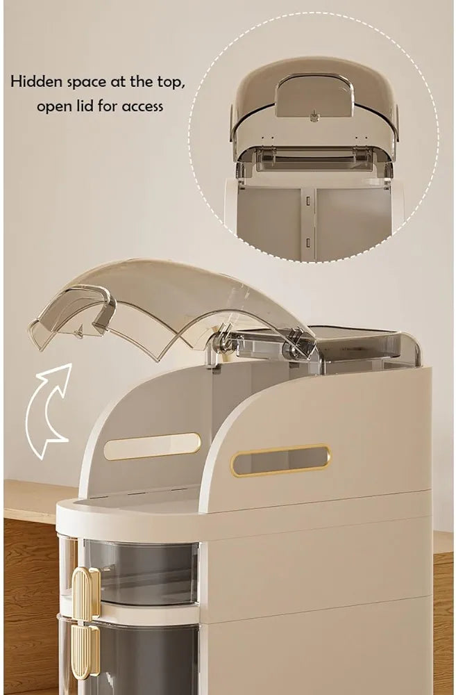 Bathroom Storage Cabinet Toilet Paper Storage Stand 98cm, Slim Storage Cabinet for Small Space